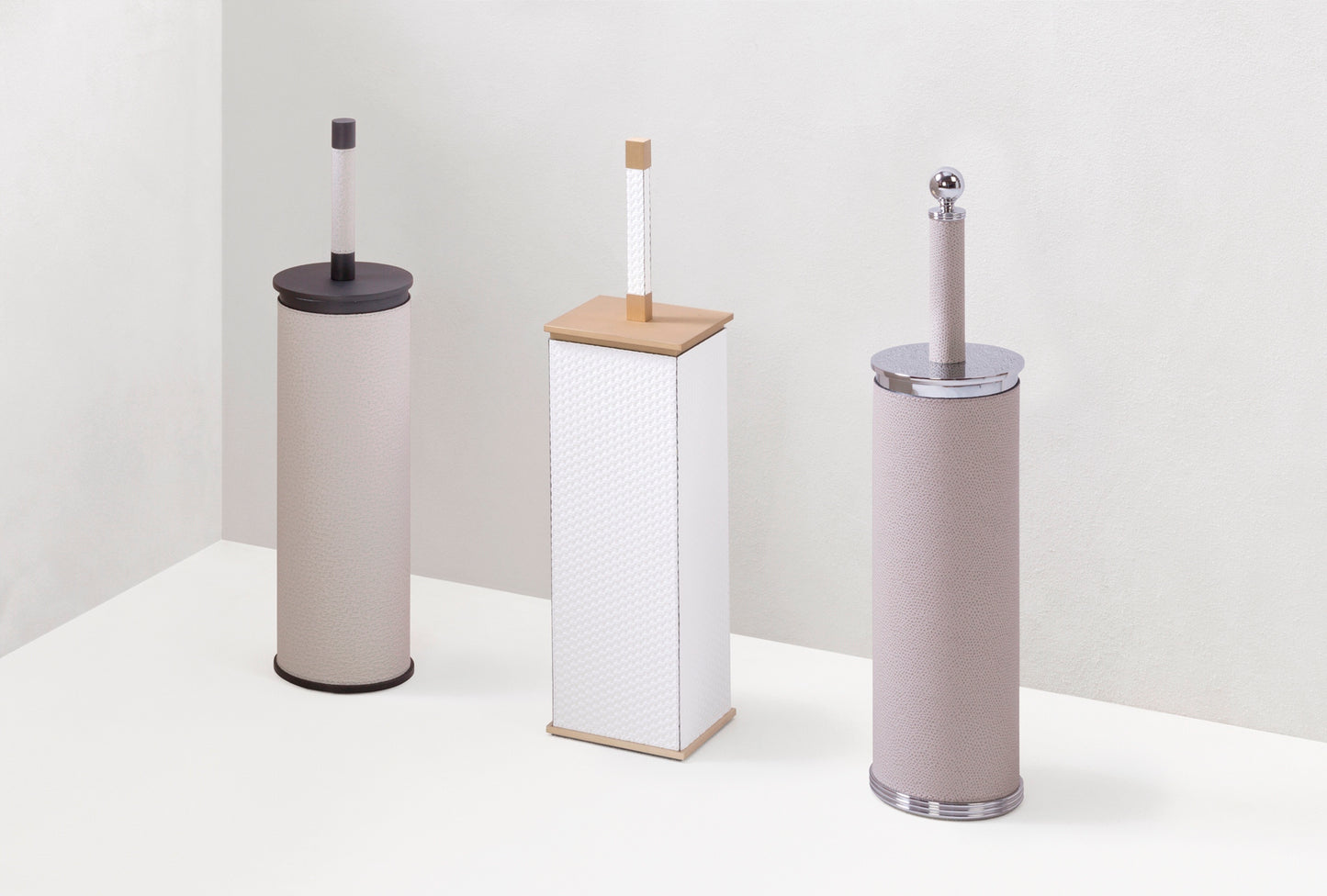 Positano Leather-Covered Brass Toilet Brush