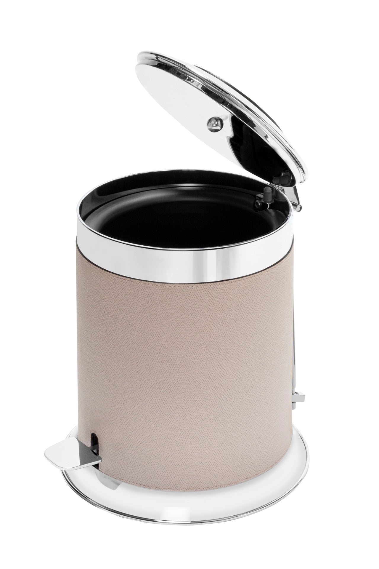 Bebop Metal Pedal Bin With Leather Inserts And Removable Container