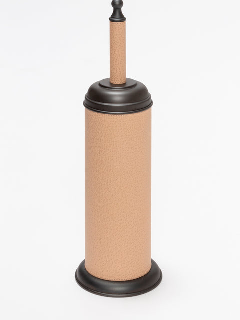 Giobagnara Dubai Leather-Covered Metal Toilet Brush | Part of Dubai Bathroom Collection | Luxurious Bath Accessories | Crafted with Fine Leather-Covered Metal Structure | Elegant and Functional Design | Explore the Dubai Bathroom Collection at 2Jour Concierge, #1 luxury high-end gift & lifestyle shop