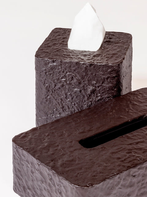 Riace Cast Aluminum Tissue Holder with Burnished Bronze Finish