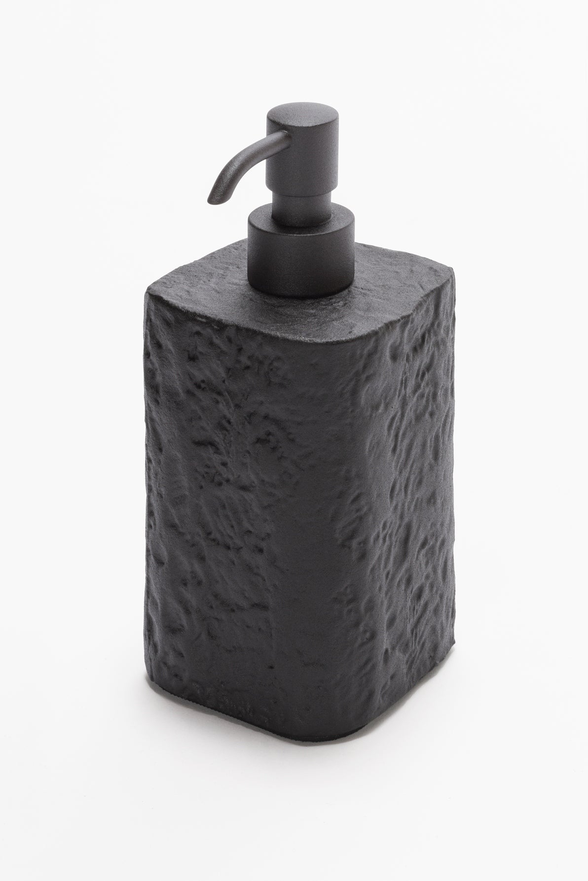 Giobagnara Riace Soap Dispenser | Part of the Riace Imperfect Bronze Bathroom Set | Cast aluminum structure with burnished bronze finish and natural surface imperfections | Features a non-slip waterproof rubber base | A modern and primal design that exudes charm | Bathroom Accessories | Product Code: HA697 | 2Jour Concierge, your luxury lifestyle shop