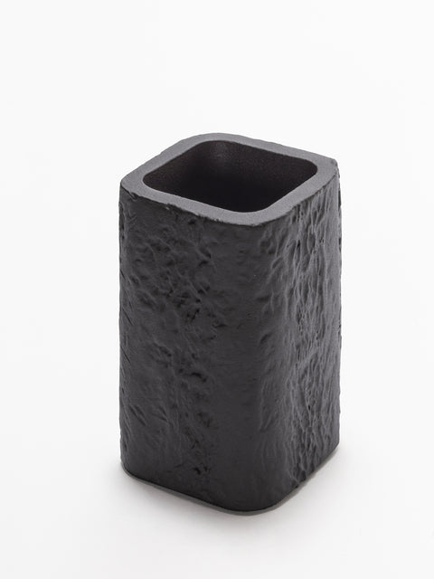 Giobagnara Riace Toothbrush Holder | Part of the Riace Imperfect Bronze Bathroom Set | Cast aluminum structure with burnished bronze finish and natural surface imperfections | Features a non-slip waterproof rubber base | Minimalist and artistic design | Bathroom Accessories | Product Code: HA698 | 2Jour Concierge, your luxury lifestyle shop

