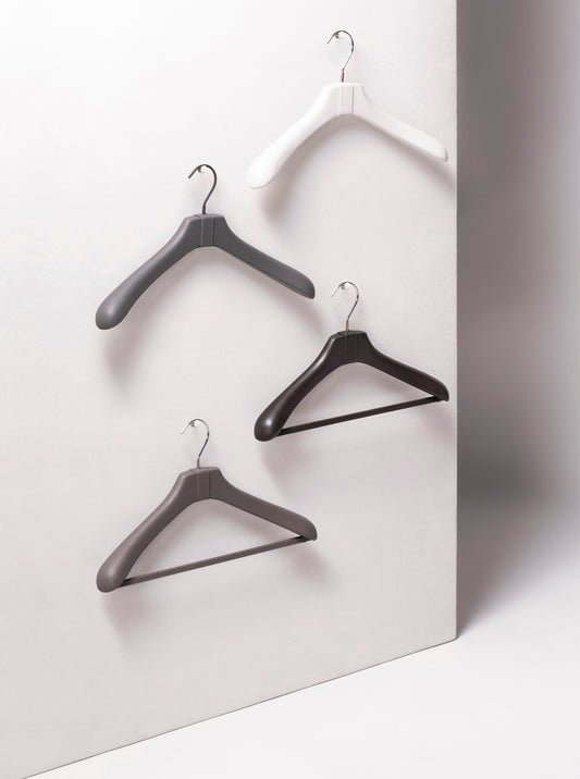 Classic Leather-covered Wood Clothes Hanger