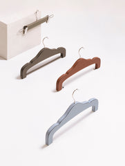 Scott Leather-Covered Wood Flat Hanger