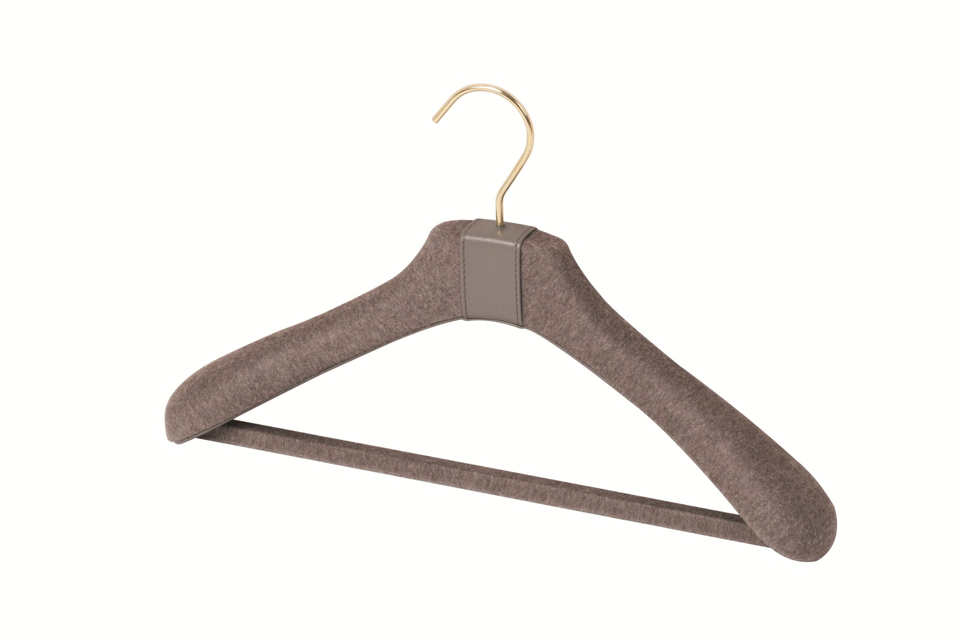 Giobagnara Brunello Clothes Leather & Cashmere Covered Wood Hanger | Stylish Wardrobe Accessories, Elegant Closet Organization & Gift Items | 2Jour Concierge, #1 luxury high-end gift & lifestyle shop