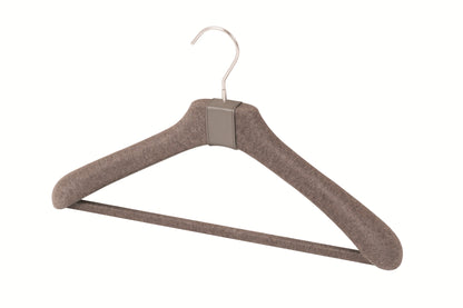 Brunello Leather & Cashmere-Covered Wood Clothes Hanger