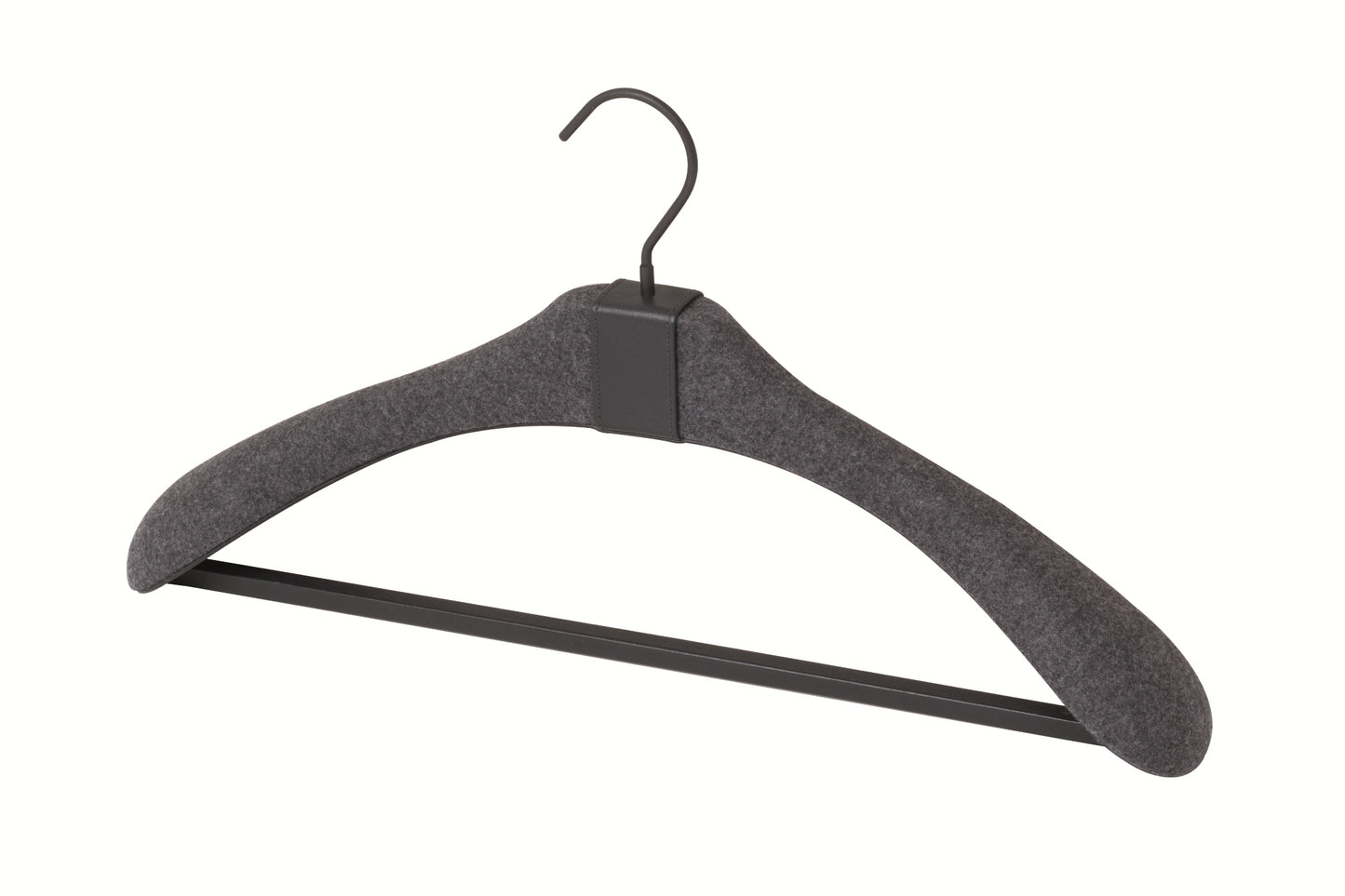Camillo Leather & Cashmere Covered Wood Suit Hanger