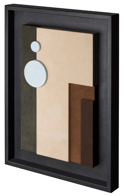 Giobagnara x Stéphane Parmentier: Tabou Cornice Suede-Covered Wood Wall Sculpture in Nappa Leather Frame | Contemporary Wall Art, Stylish Sculpture & Home Decor | 2Jour Concierge, #1 luxury high-end gift & lifestyle shop