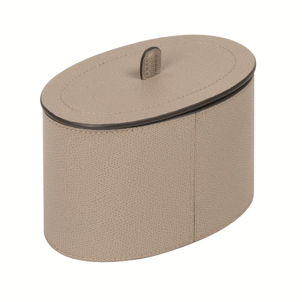 Giobagnara Harris Trinket Box | All leather-covered with removable lid | Available in oval and round shapes, in various sizes | Home Decor and Storage | 2Jour Concierge, your luxury lifestyle shop