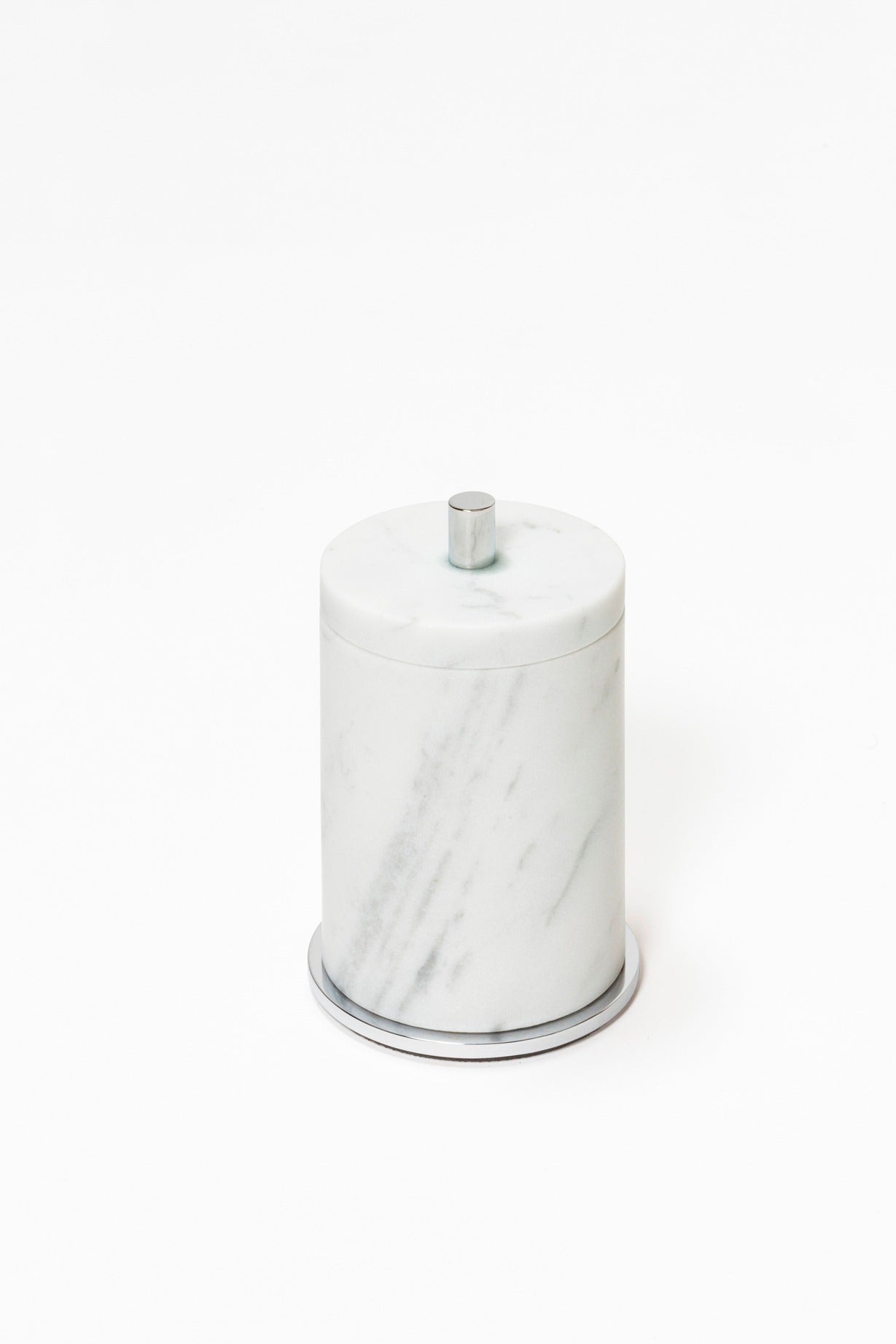 Giobagnara Positano Marble Bathroom Box | Marble structure with brass base frame | Non-slip waterproof rubber base underneath | Part of Positano Marble Bathroom Set | Unique Stone Patterns | Explore the Positano Collection at 2Jour Concierge, #1 luxury high-end gift & lifestyle shop