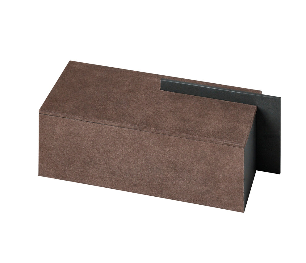 Giobagnara x Stéphane Parmentier Malaparte Suede Leather & Metal Box | Elegant Storage Solution | Premium Craftsmanship | Part of Malaparte Collection | Available at 2Jour Concierge, #1 luxury high-end gift & lifestyle shop