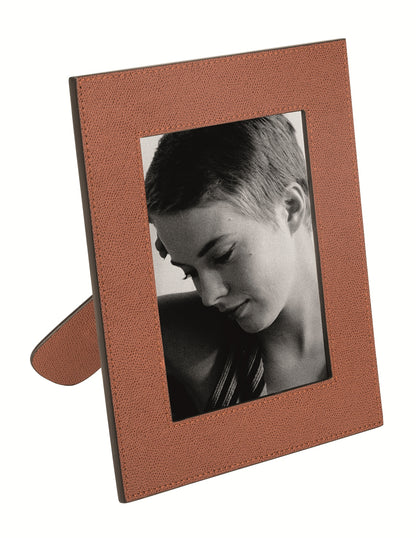 Peter Leather Picture Frame w Flexible Plastic Protection