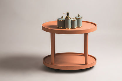 Coffret de salle de bain en laiton recouvert de cuir Amalfi L