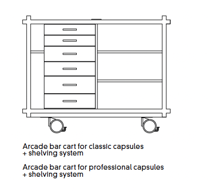 Structura Leather-Covered Wood Modular Bar Cart with Integrated Storage and Configurable Modules