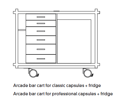 Structura Leather-Covered Wood Modular Bar Cart: Double Fridge