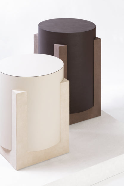 x Stephane Parmentier Palazzo Leather-Covered Stool