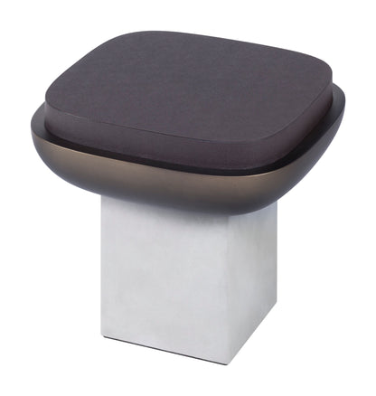Giobagnara × Stéphane Parmentier Olympia | Stool: Leather in suede, nappa, wild boar, or golf with bronze-lacquered seat bowl | Furniture / Stools | 2Jour Concierge, your luxury lifestyle shop | contemporary interiors, gallery seating, refined residential, statement accents