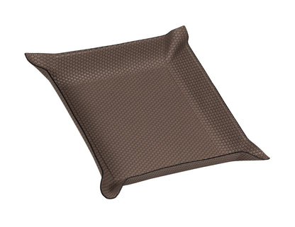 Giobagnara | Jack Valet Tray: Leather-covered metal tray with structured base and adjustable corners | Decor / Valet Trays | 2Jour Concierge, your luxury lifestyle shop | refined interiors, office desks, bedside organization, travel accessories, contemporary essentials