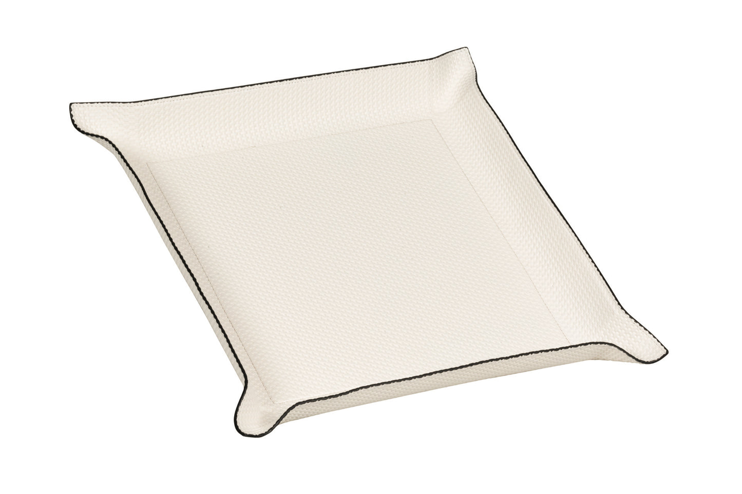 Giobagnara | Jack Valet Tray: Leather-covered metal tray with structured base and adjustable corners | Decor / Valet Trays | 2Jour Concierge, your luxury lifestyle shop | refined interiors, office desks, bedside organization, travel accessories, contemporary essentials