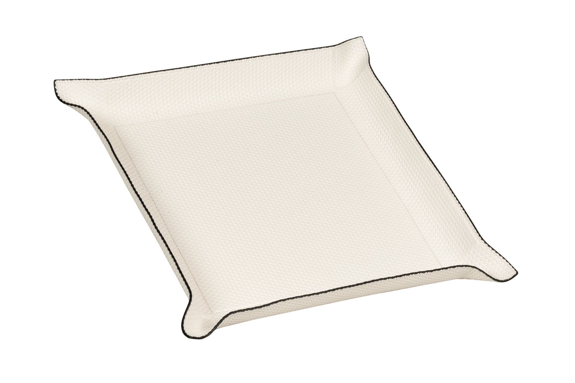 Giobagnara | Jack Valet Tray: Leather-covered metal tray with structured base and adjustable corners | Decor / Valet Trays | 2Jour Concierge, your luxury lifestyle shop | refined interiors, office desks, bedside organization, travel accessories, contemporary essentials