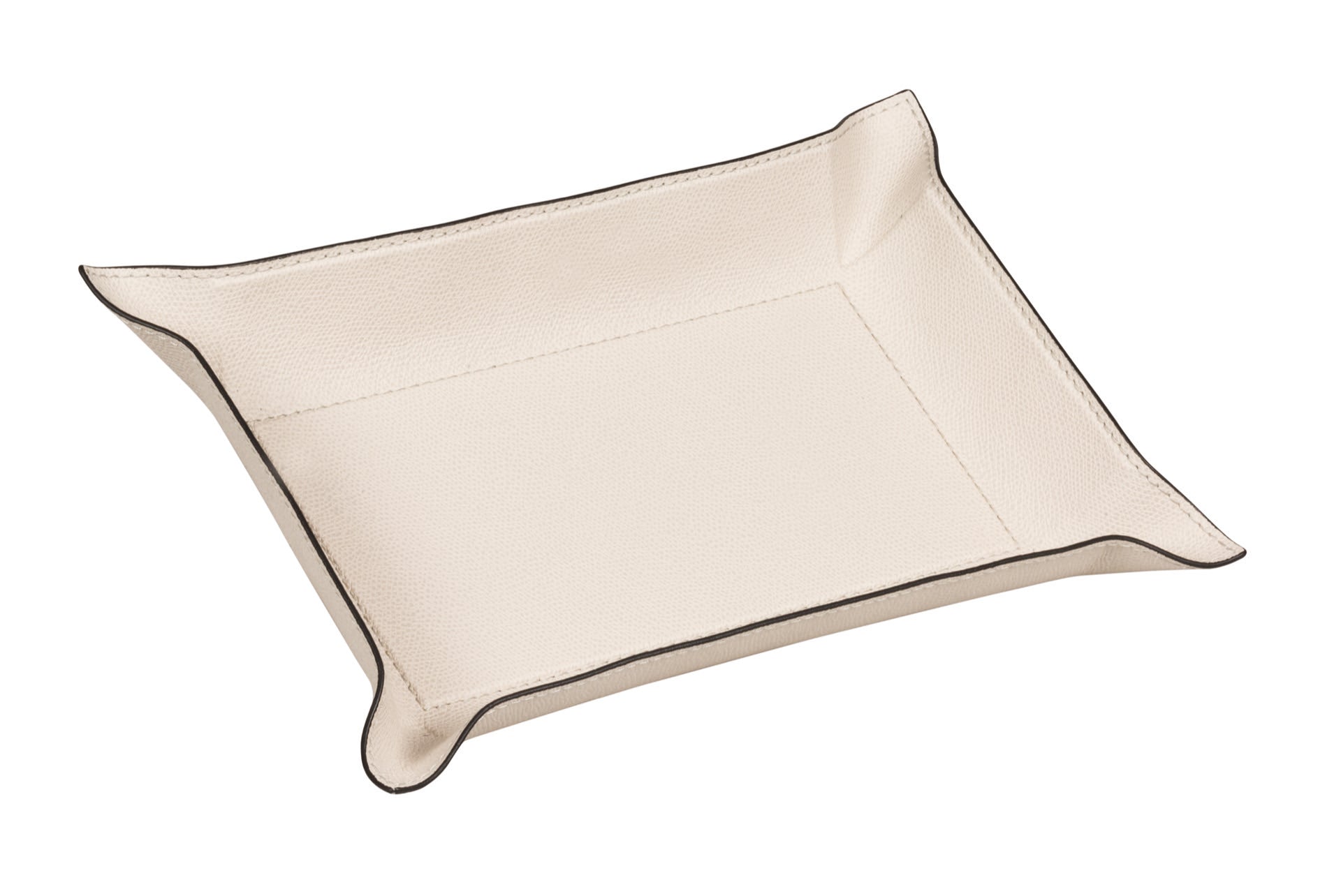 Giobagnara | Jack Valet Tray: Leather-covered metal tray with structured base and adjustable corners | Decor / Valet Trays | 2Jour Concierge, your luxury lifestyle shop | refined interiors, office desks, bedside organization, travel accessories, contemporary essentials