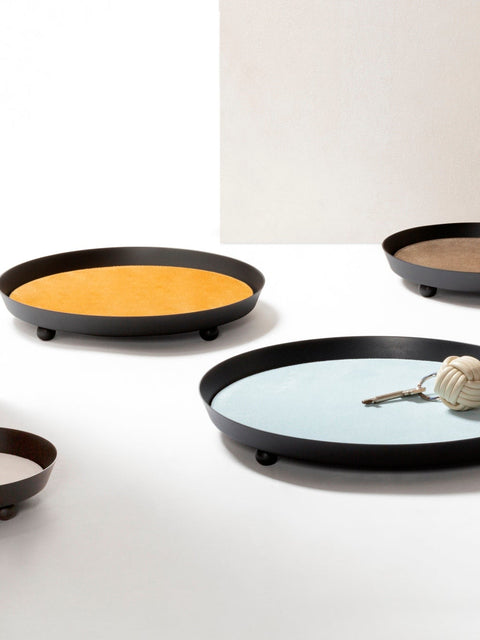 Giobagnara Monza Mini Round Valet Trays | Luxury Desk Accessories, Elegant Home Organizers & Gift Items | 2Jour Concierge, #1 luxury high-end gift & lifestyle shop