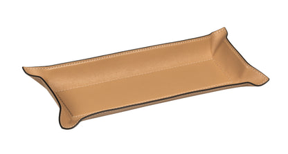 Giobagnara | Jack Valet Tray: Leather-covered metal tray with structured base and adjustable corners | Decor / Valet Trays | 2Jour Concierge, your luxury lifestyle shop | refined interiors, office desks, bedside organization, travel accessories, contemporary essentials