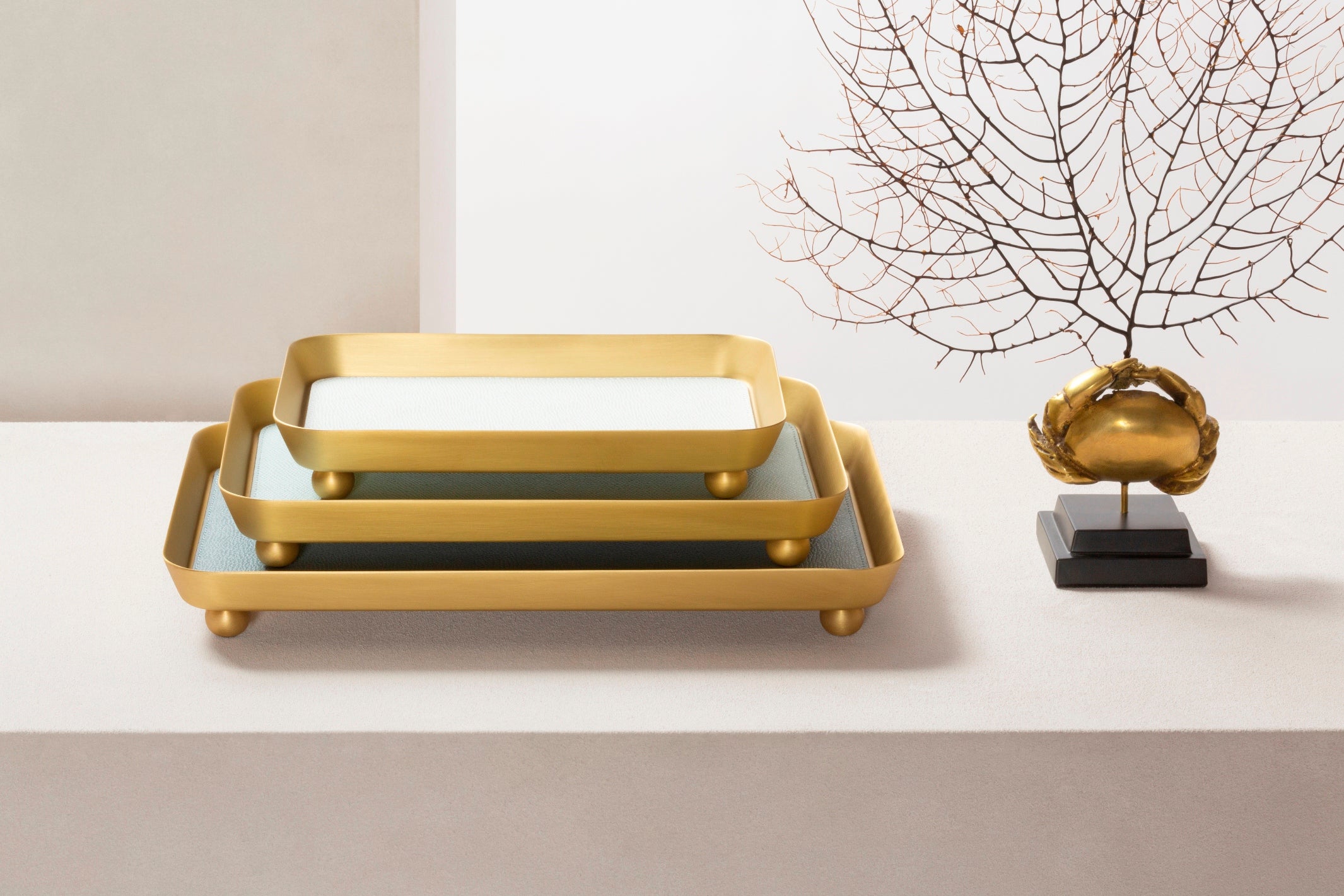 Giobagnara Monza Rectangular Valet Trays | Luxury Desk Accessories, Elegant Home Organizers & Gift Items | 2Jour Concierge, #1 luxury high-end gift & lifestyle shop