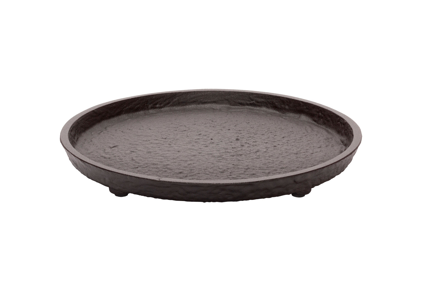 Giobagnara Riace Round Valet Tray | Part of the Riace Imperfect Bronze Bathroom Set | Cast aluminum with burnished bronze finish | A modern and essential design with primal artistry | 2Jour Concierge, your luxury lifestyle shop