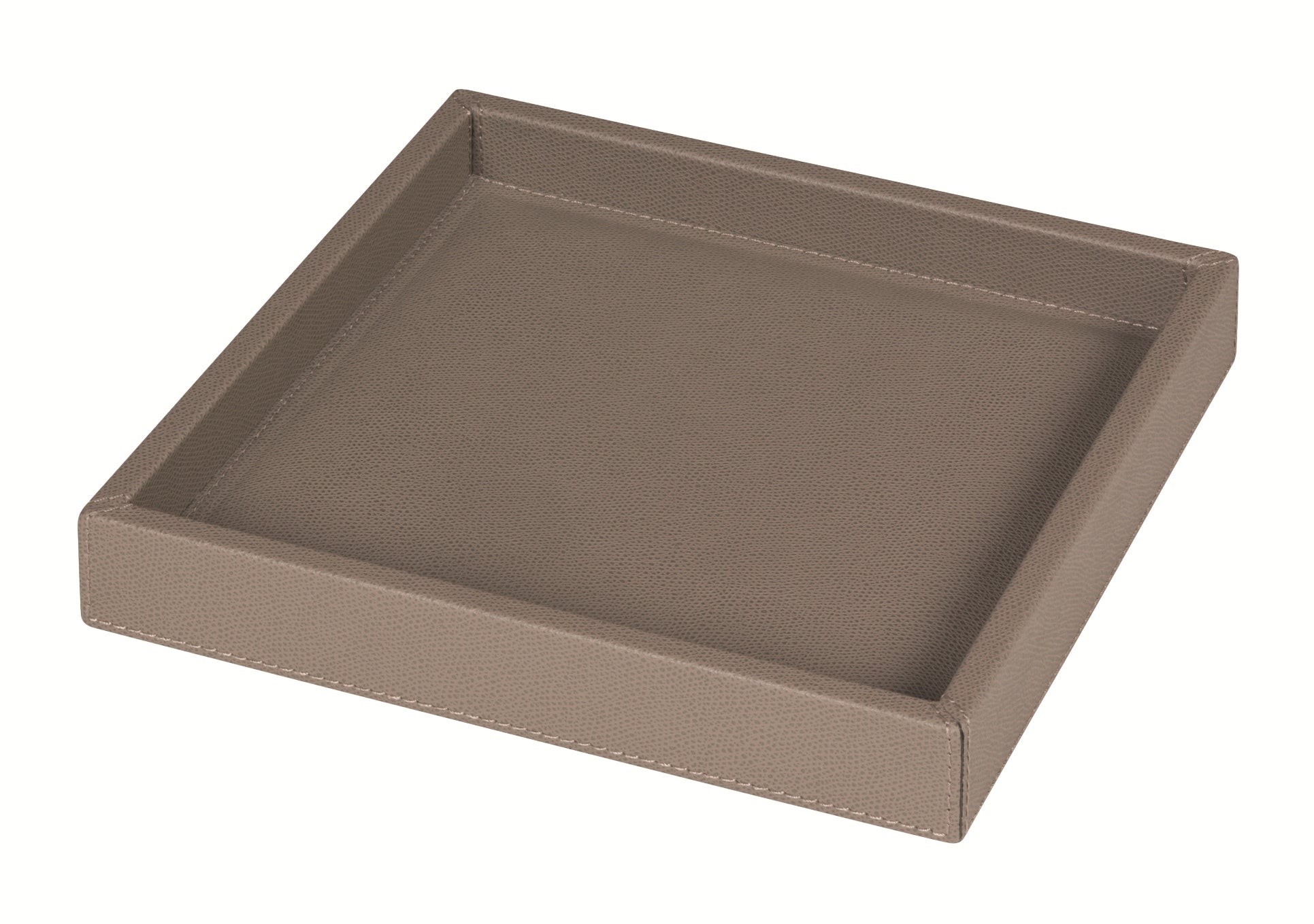 Soft Valet Tray by Giobagnara | Leather-covered wood structure with padded surface | Available in shapes: square, rectangular, long rectangular | Home Decor and Serveware | 2Jour Concierge, your luxury lifestyle shop







