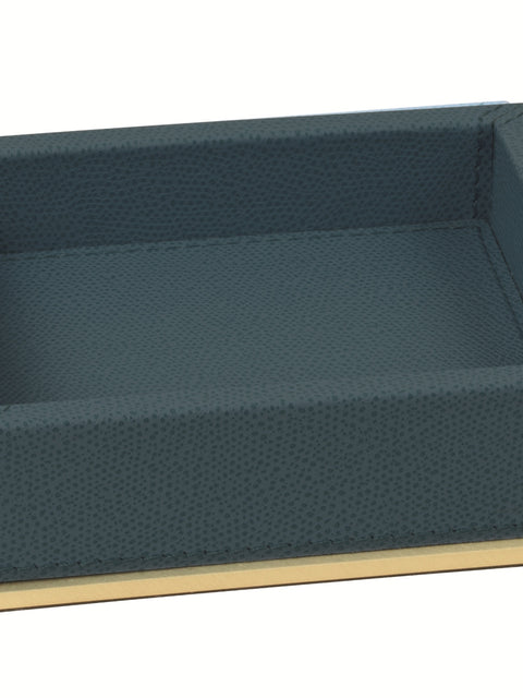 Giobagnara Firenze Valet Tray | Leather-Covered Wood Structure | Part of Firenze Bathroom Set | Ideal for Yacht Decor | Available exclusively at 2Jour Concierge