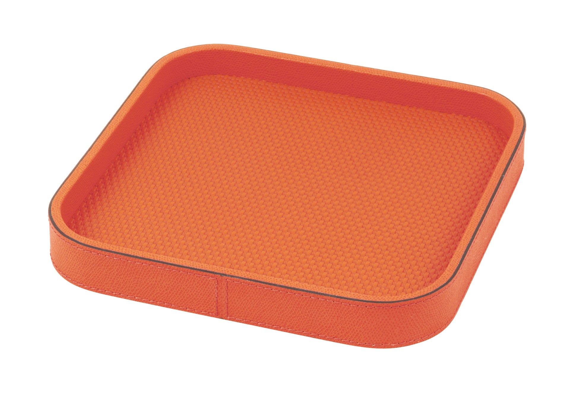 Giobagnara | Polo Valet Tray: Leather-covered tray available in four shapes and multiple sizes | Decor / Valet Trays | 2Jour Concierge, your luxury lifestyle shop | luxury decorative storage, premium valet trays for expensive interiors, entry consoles, bedside surfaces, workspaces, and coordinated wardrobe interiors