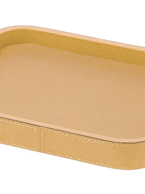 Giobagnara | Polo Valet Tray: Leather-covered tray available in four shapes and multiple sizes | Decor / Valet Trays | 2Jour Concierge, your luxury lifestyle shop | luxury decorative storage, premium valet trays for expensive interiors, entry consoles, bedside surfaces, workspaces, and coordinated wardrobe interiors
