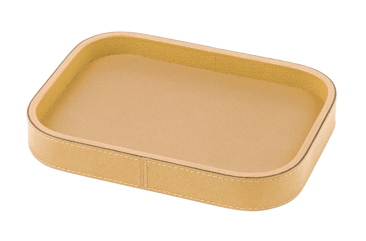 Giobagnara | Polo Valet Tray: Leather-covered tray available in four shapes and multiple sizes | Decor / Valet Trays | 2Jour Concierge, your luxury lifestyle shop | luxury decorative storage, premium valet trays for expensive interiors, entry consoles, bedside surfaces, workspaces, and coordinated wardrobe interiors