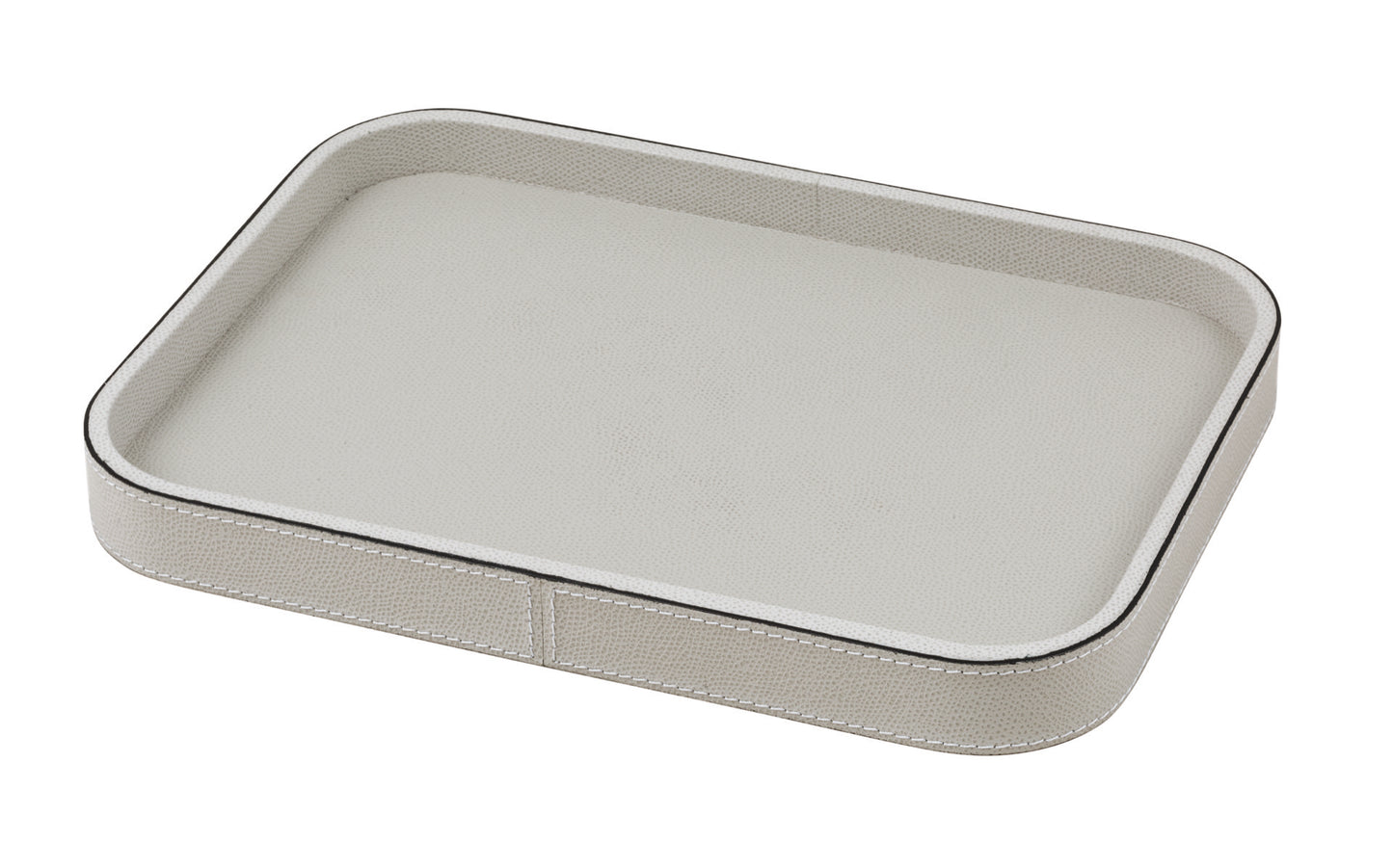 Giobagnara | Polo Valet Tray: Leather-covered tray available in four shapes and multiple sizes | Decor / Valet Trays | 2Jour Concierge, your luxury lifestyle shop | luxury decorative storage, premium valet trays for expensive interiors, entry consoles, bedside surfaces, workspaces, and coordinated wardrobe interiors