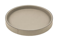 Polo Leather Valet Tray, Round