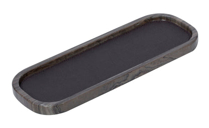 Giobagnara Polo Marmo Stackable Valet Tray Long Rectangular | Marble Piece with Leather Insert and Bottom in Suede | Each Piece Offers a Unique Stone Pattern | Stylish and Stackable Home Organization | Explore a Range of Luxury Home Decor at 2Jour Concierge, #1 luxury high-end gift & lifestyle shop