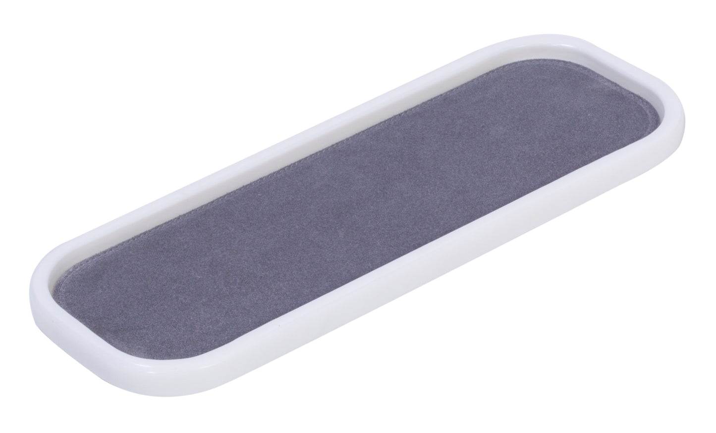 Polo Marmo Stackable Marble Valet Tray with Leather Insert Long Rectangular S