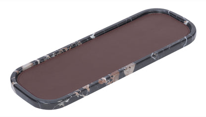 Polo Marmo Stackable Marble Valet Tray with Leather Insert Long Rectangular S