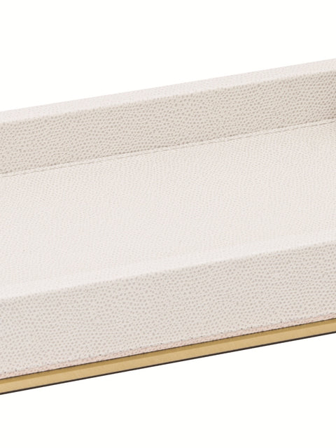 Giobagnara Firenze Valet Tray | Leather-Covered Wood Structure | Part of Firenze Bathroom Set | Ideal for Yacht Decor | Available exclusively at 2Jour Concierge