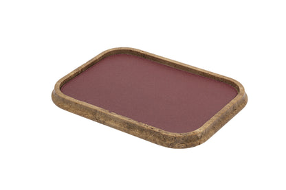 Giobagnara | Rodi Marble Valet Tray: Travertine marble with removable leather insert, available in different shapes and sizes | Decor / Valet Trays | 2Jour Concierge, your luxury lifestyle shop | natural stone, Italian craftsmanship, refined organization, timeless design