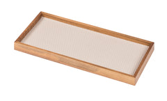 Phorma Wood Valet Tray, Rectangular with Leather Lining