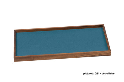 Phorma Wood Valet Tray, Rectangular with Leather Lining