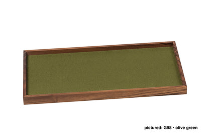 Phorma Wood Valet Tray, Rectangular with Leather Lining