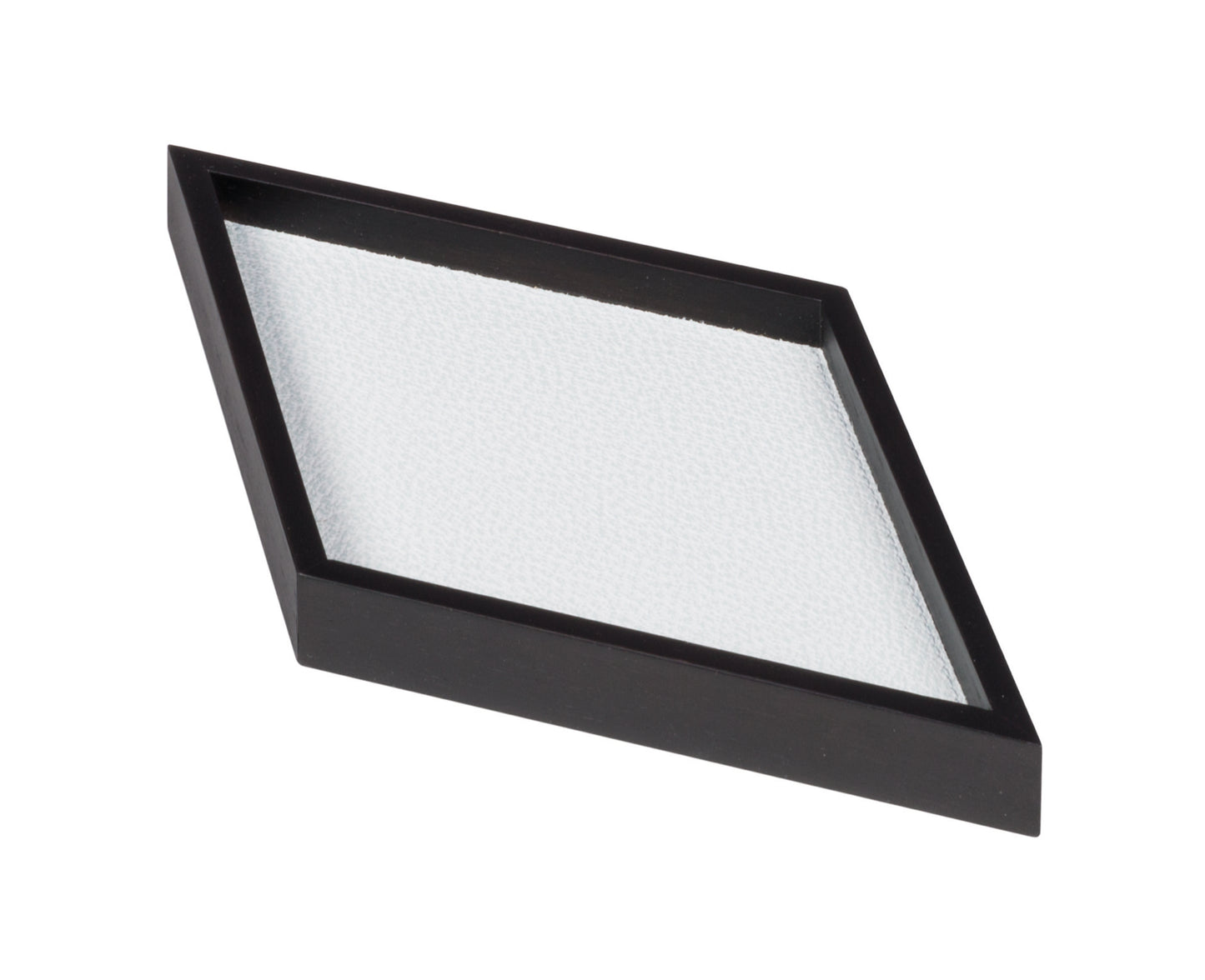 Giobagnara | Phorma Valet Tray: Leather-lined wood valet tray in four geometric shapes and multiple sizes | Decor / Valet Trays | 2Jour Concierge, your luxury lifestyle shop | luxury decorative storage, premium valet trays for expensive interiors, bedside tables, dressing areas, and curated wardrobe displays