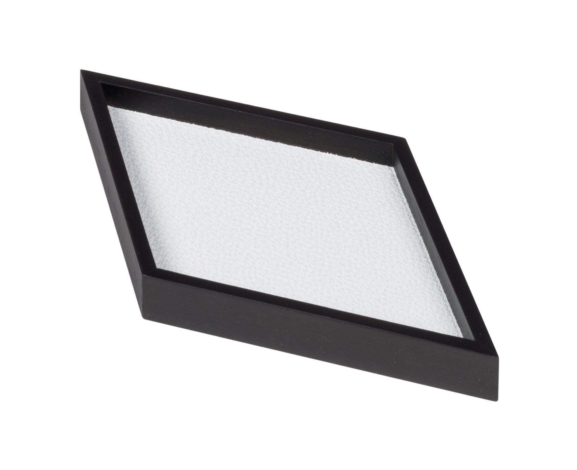 Giobagnara | Phorma Valet Tray: Leather-lined wood valet tray in four geometric shapes and multiple sizes | Decor / Valet Trays | 2Jour Concierge, your luxury lifestyle shop | luxury decorative storage, premium valet trays for expensive interiors, bedside tables, dressing areas, and curated wardrobe displays