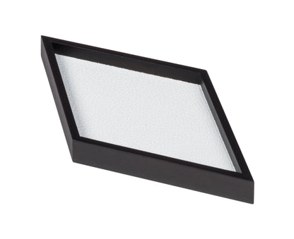 Giobagnara | Phorma Valet Tray: Leather-lined wood valet tray in four geometric shapes and multiple sizes | Decor / Valet Trays | 2Jour Concierge, your luxury lifestyle shop | luxury decorative storage, premium valet trays for expensive interiors, bedside tables, dressing areas, and curated wardrobe displays