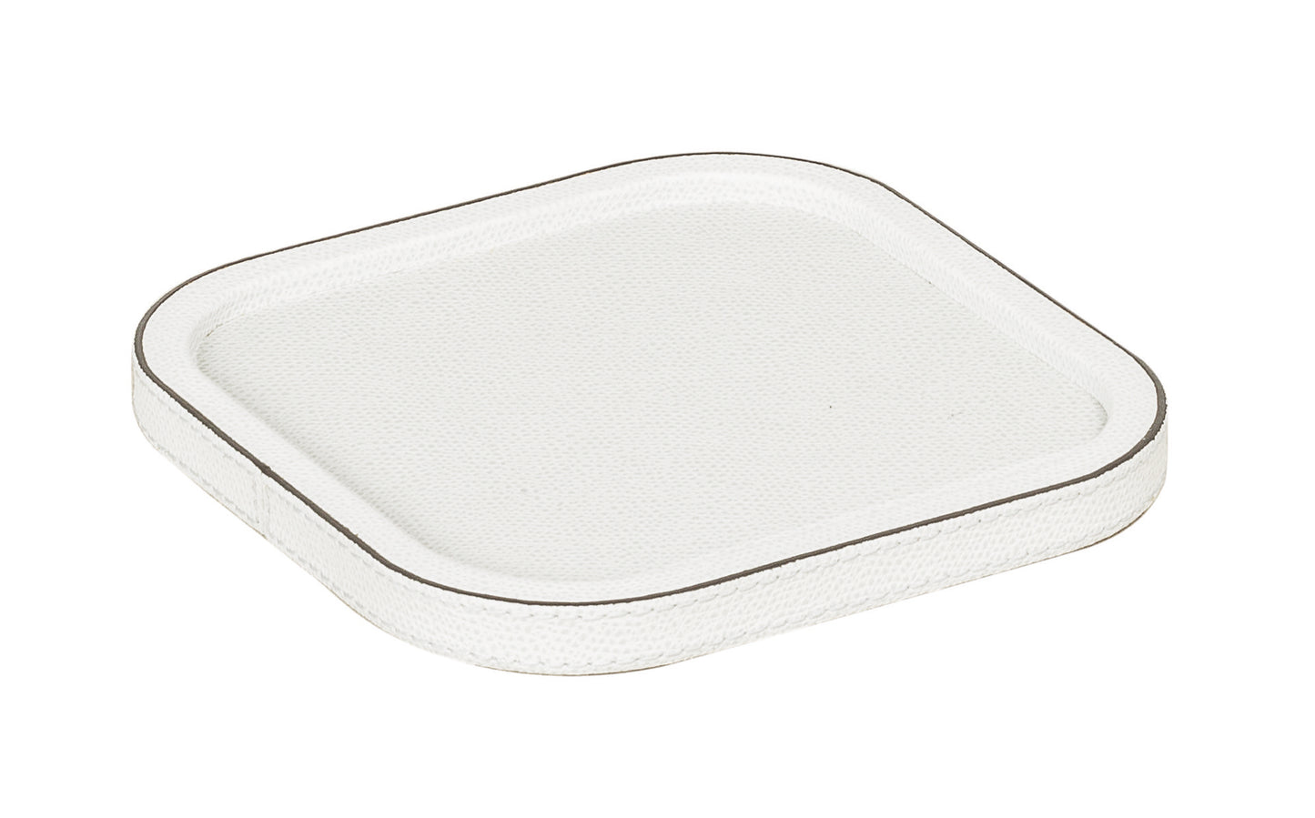 Giobagnara | Polo Stackable Valet Tray: Leather-covered stackable tray in round, square, and rectangular shapes with multiple sizes | Decor / Valet Trays | 2Jour Concierge, your luxury lifestyle shop | premium valet trays for expensive interiors, luxury decorative storage, office desks, bedside tables, and coordinated wardrobe systems