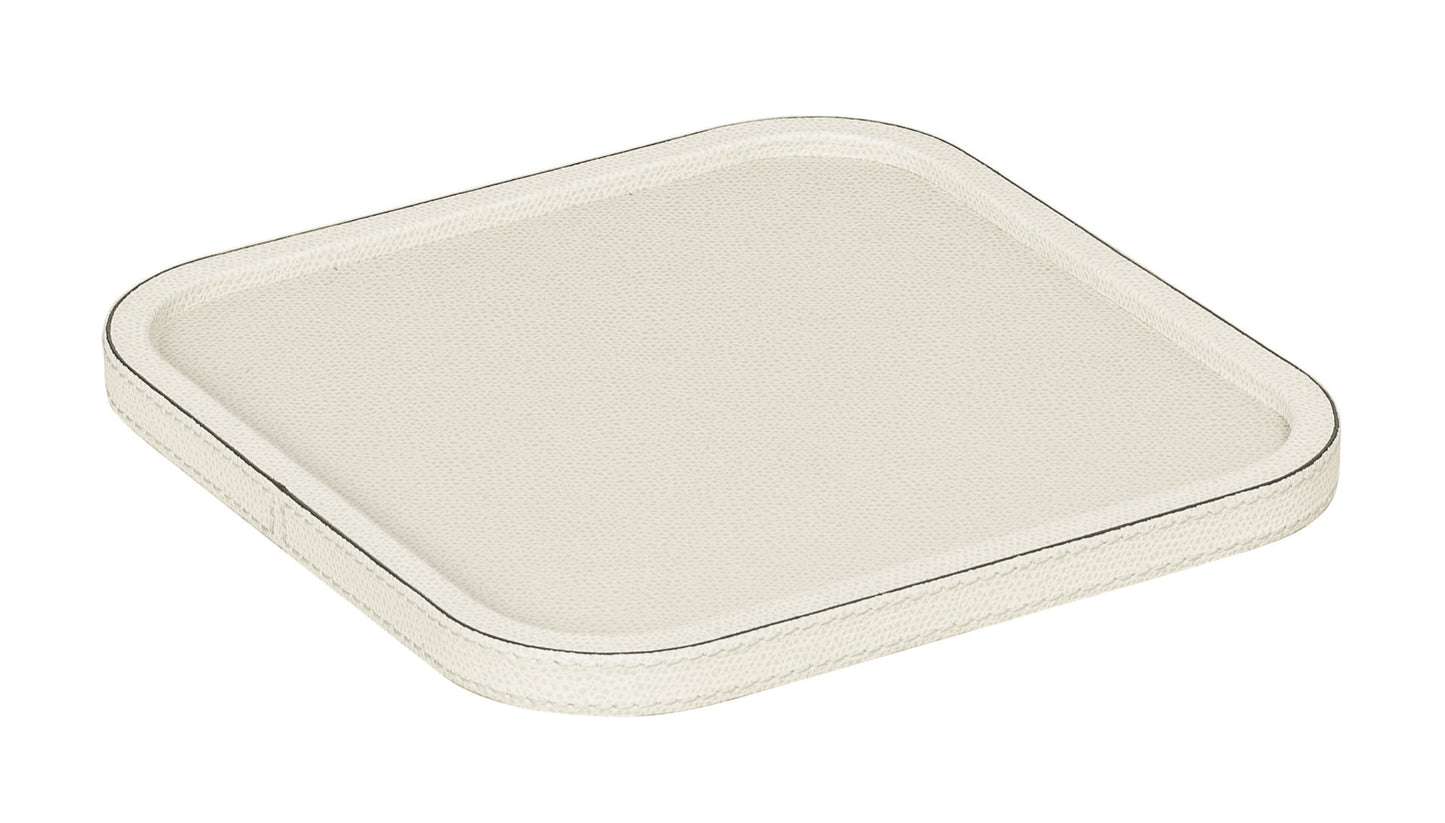 Polo Leather Stackable Valet Tray, Square Small