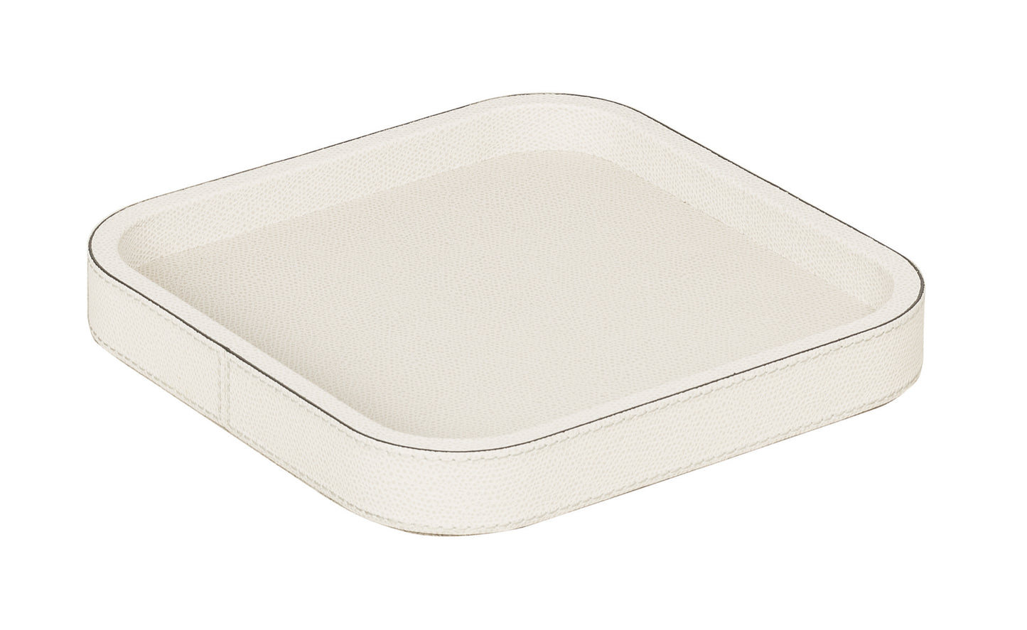 Polo Leather Stackable Valet Tray, Square Small